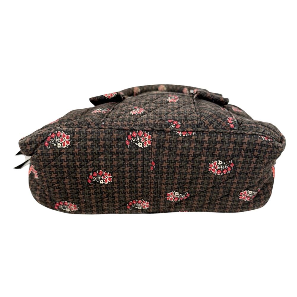 Vera Bradley Women's Brown Houndstooth & Floral Lucy Handbag & Wallet Retired - Picture 5 of 13